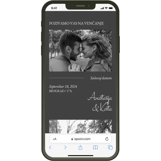 Elegant Black mockup za katalog pozivnica