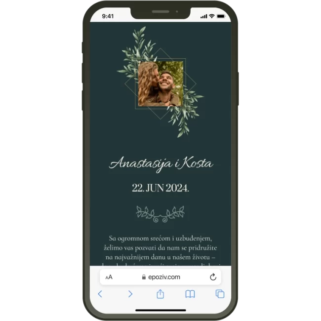 Emerald mockup za katalog pozivnica