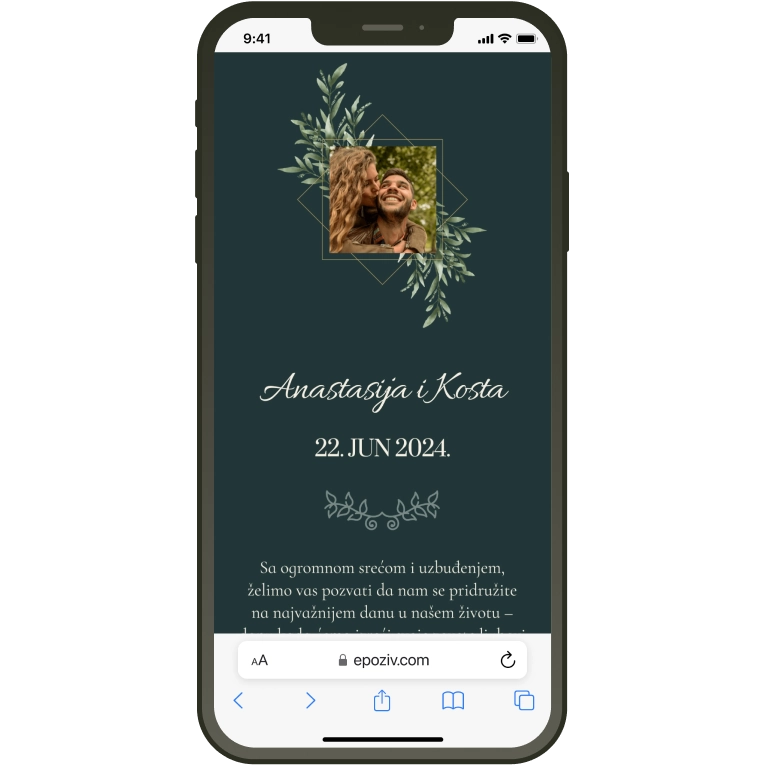 Emerald mockup za katalog pozivnica