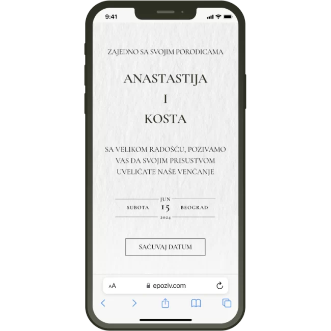 Minimal Aesthetic mockup za katalog pozivnica