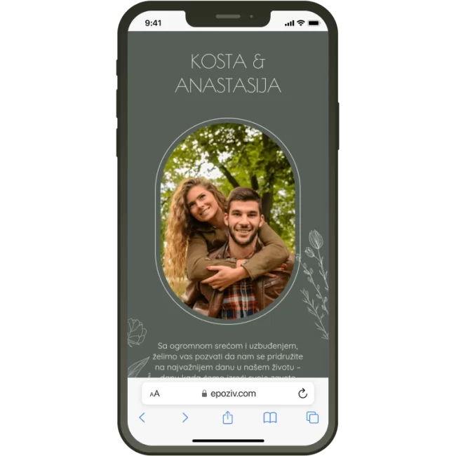 Olive mockup za katalog pozivnica