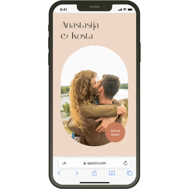 Pecan Cream e pozivnice za vencanje mockup